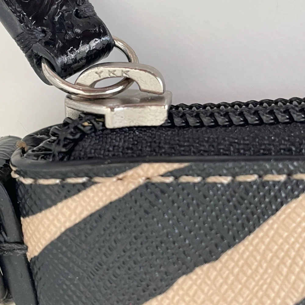 Coach Zebra Print Crossbody Bag - Black and Cream